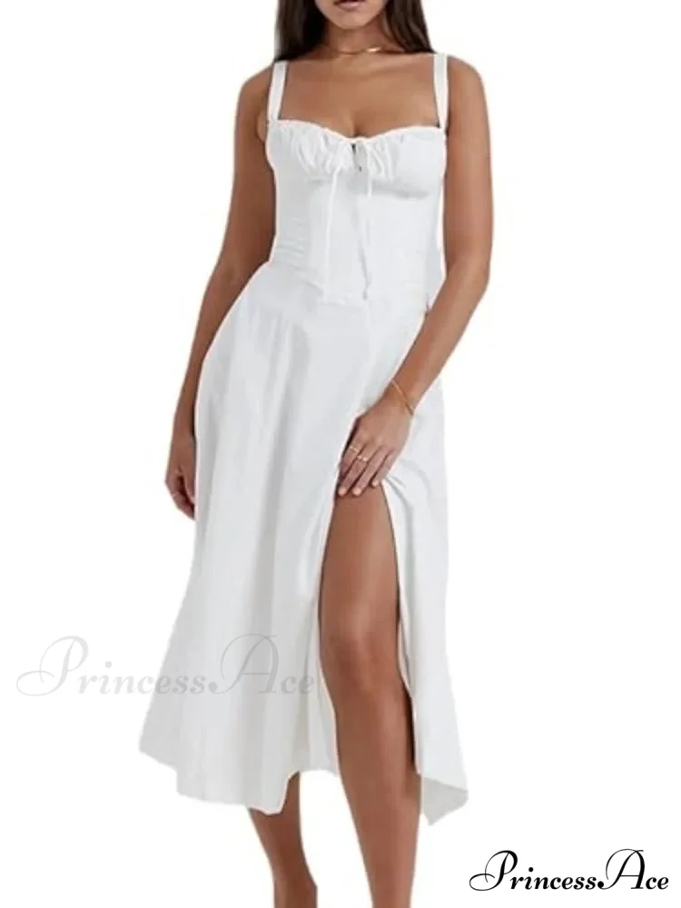 Bohemian Spaghetti Straps Knot Front Floral Dress - Image 7