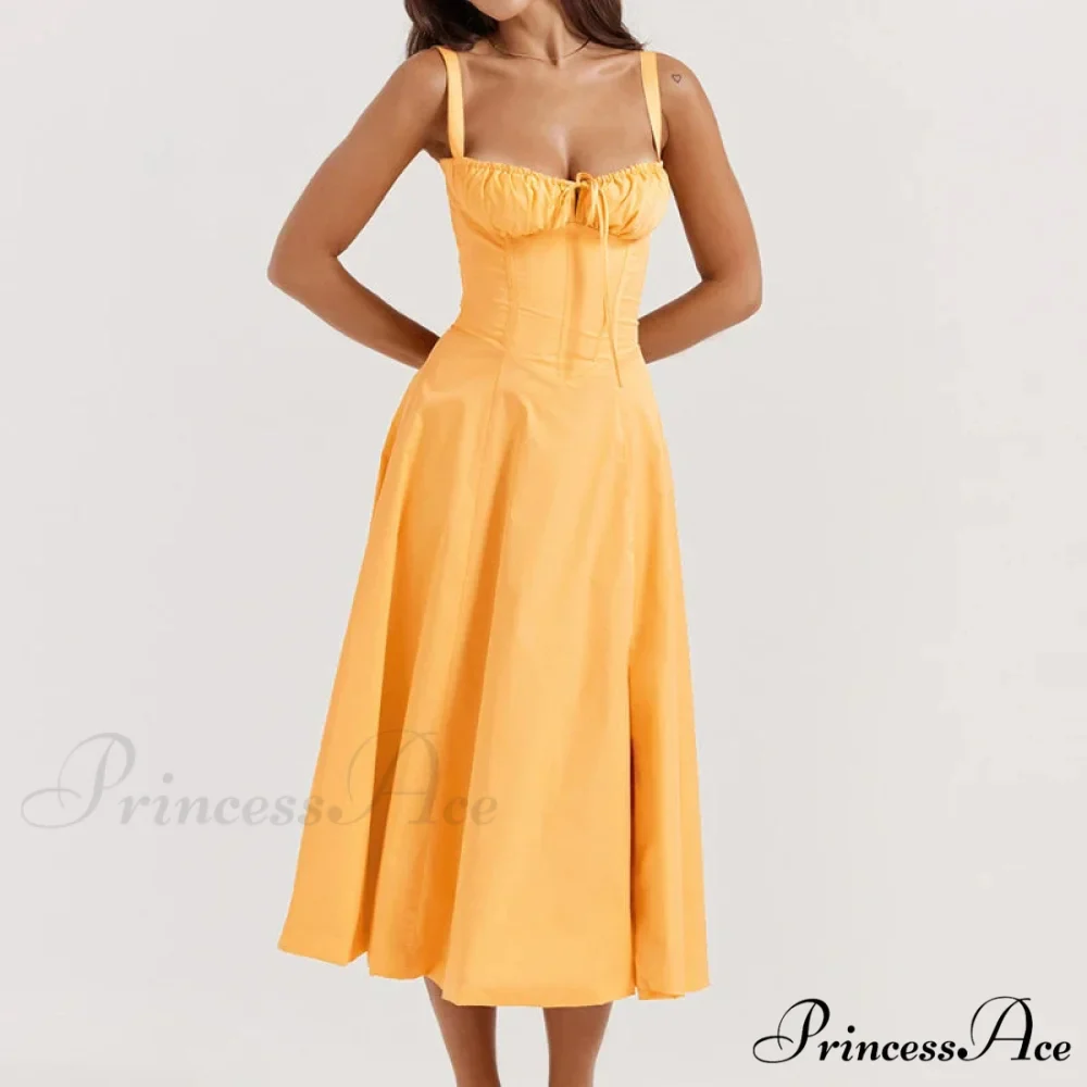 Bohemian Spaghetti Straps Knot Front Floral Dress - Image 8