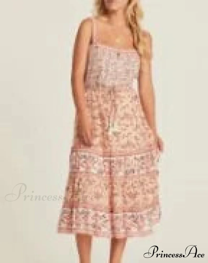 Bohemian Sundress Seductive Sleeveless Strap Rayon Floral Beach Dress - Image 7