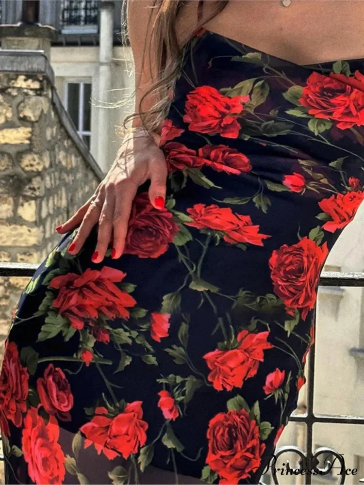 Bohemian Trim Fit Patterned Off-The-Shoulder Flowered Dress - Image 2