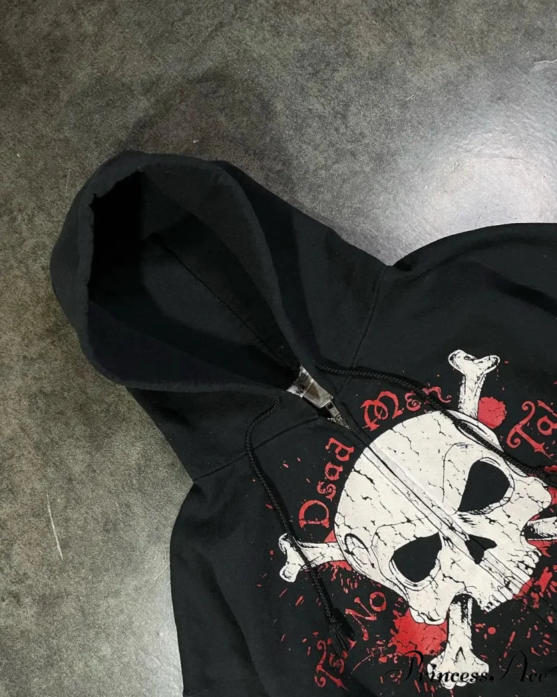 Bony Printed Zipper Hoodie - Image 2