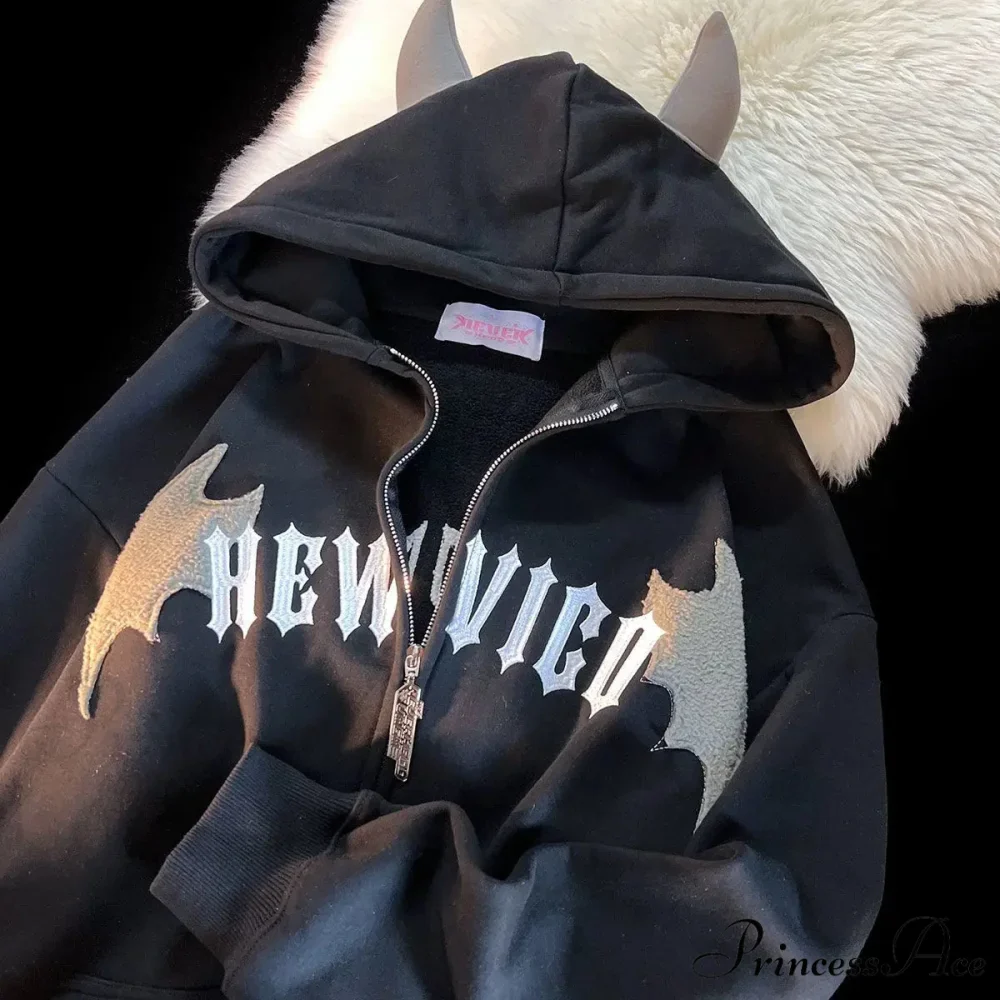 Bony Printed Zipper Hoodie - Image 5