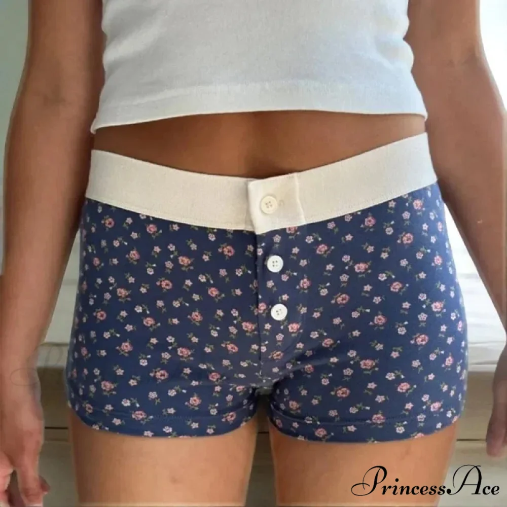 Botanical Button Elastic Lounge Short - Image 3