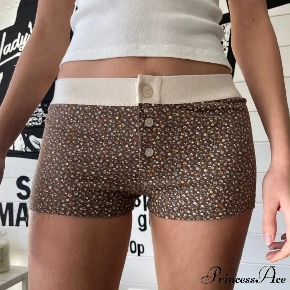 Botanical Button Elastic Lounge Short - Image 5
