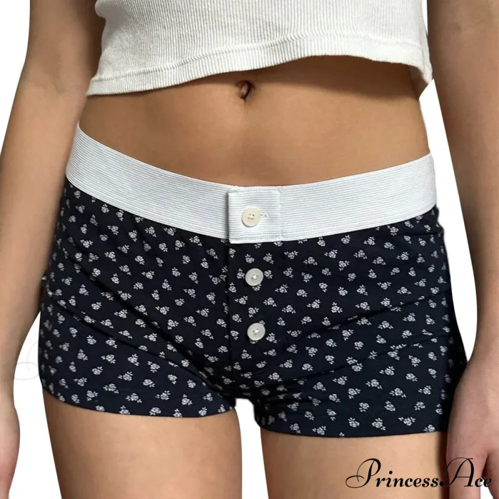 Botanical Button Elastic Lounge Short - Image 7