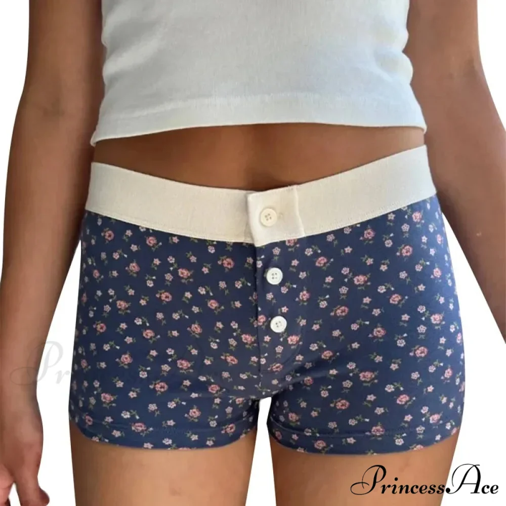 Botanical Button Elastic Lounge Short - Image 8