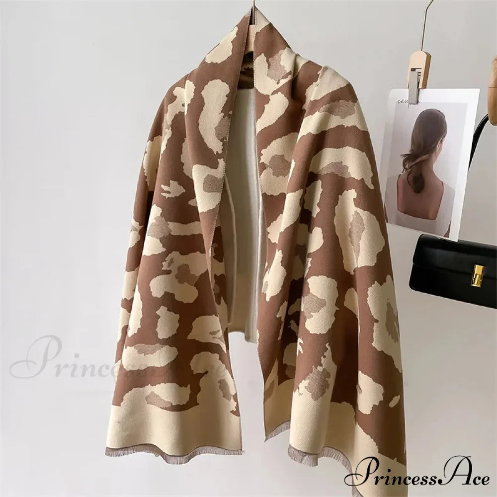 Botanical Cashmere Bandana Winter Scarf - Image 2