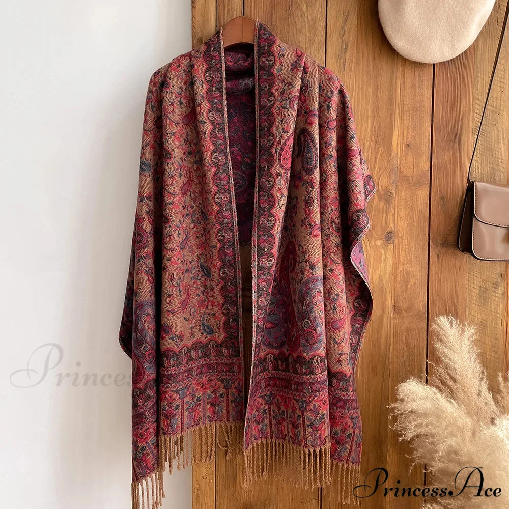 Botanical Cashmere Cover Winter Wrap - Image 3