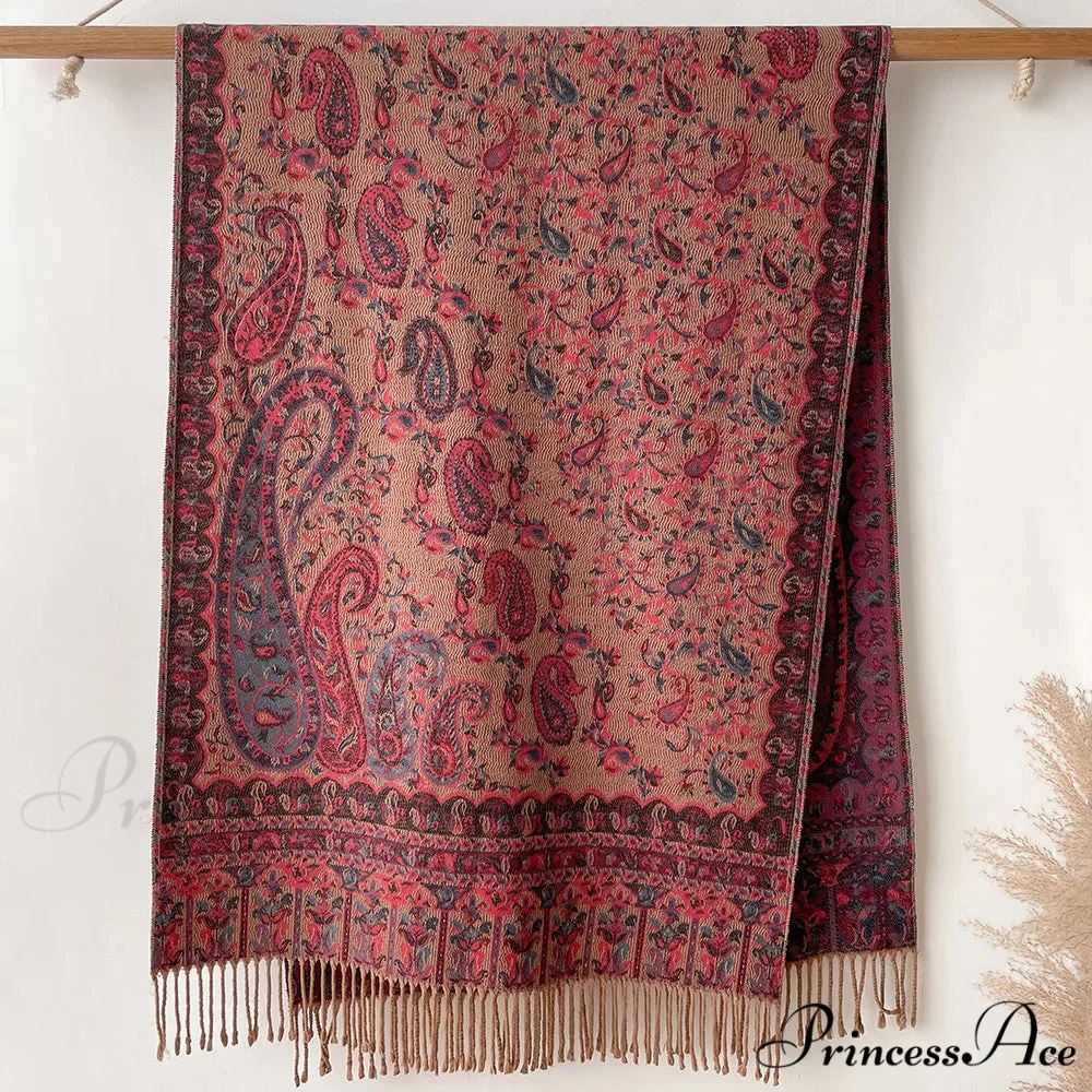 Botanical Cashmere Cover Winter Wrap - Image 5