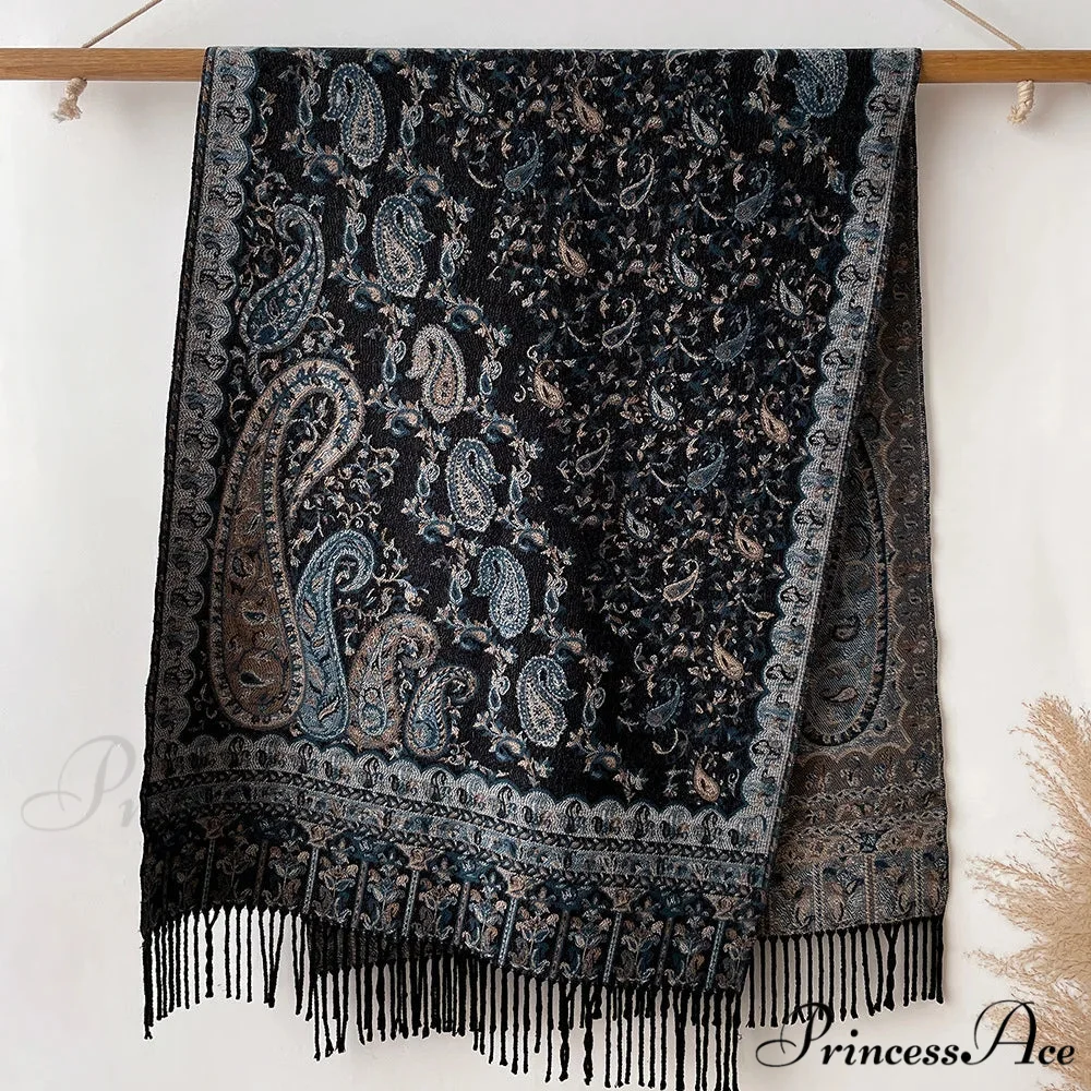 Botanical Cashmere Cover Winter Wrap - Image 6