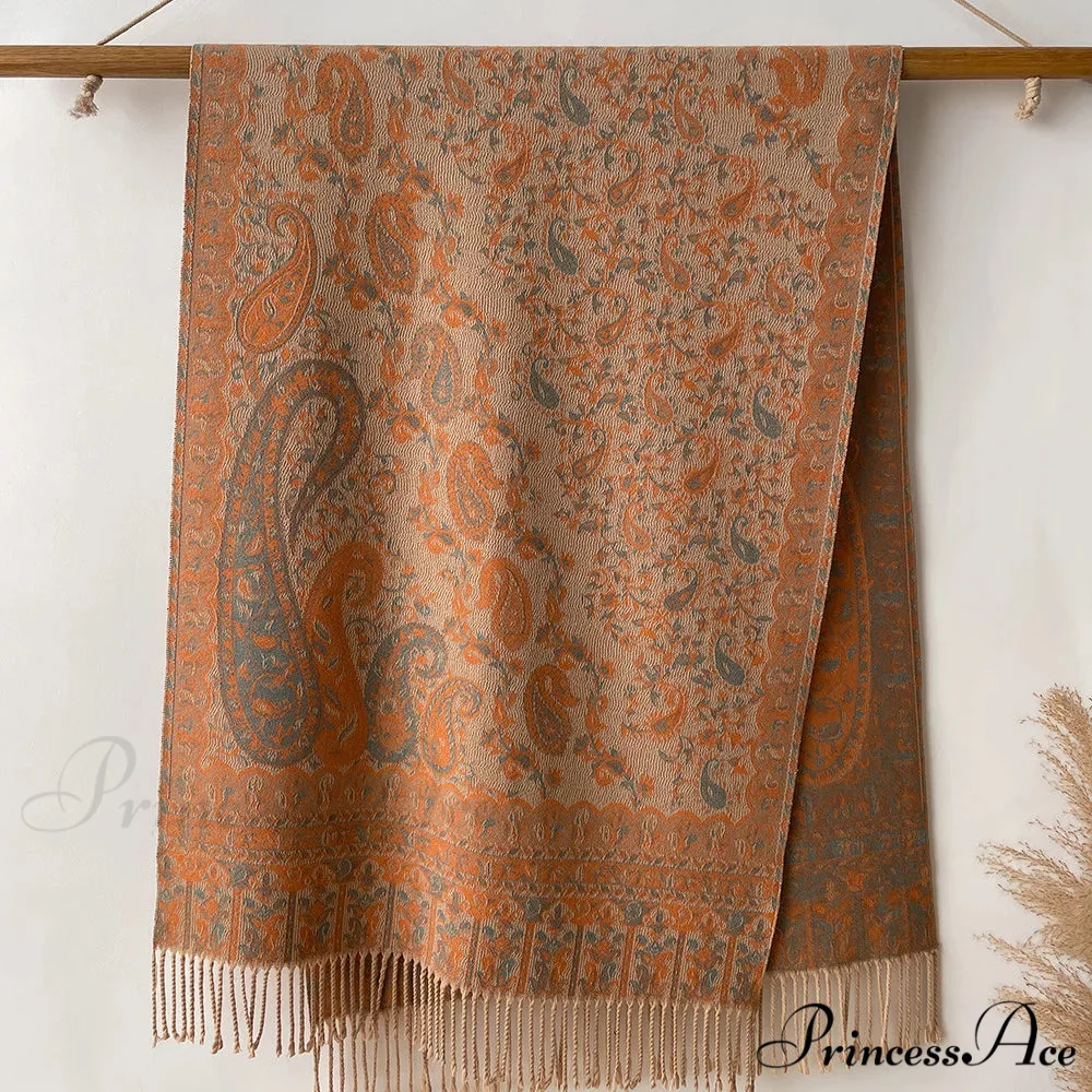 Botanical Cashmere Cover Winter Wrap - Image 7