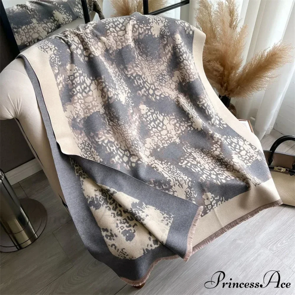 Botanical Cashmere Winter Blanket Scarf - Image 2