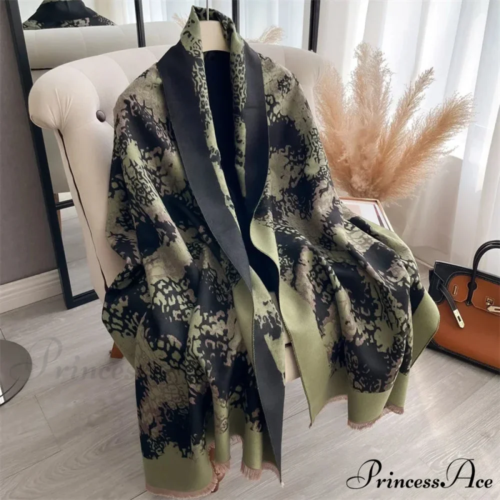 Botanical Cashmere Winter Blanket Scarf - Image 6