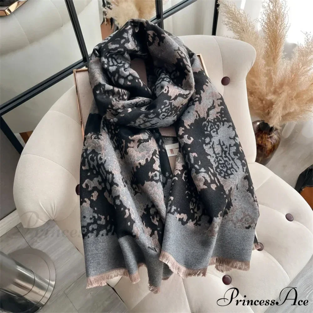 Botanical Cashmere Winter Blanket Scarf - Image 8
