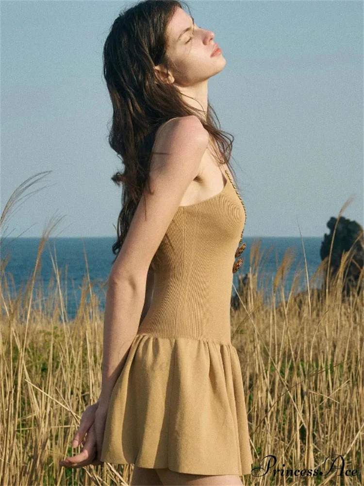Botanical Dark Backless Mini Dress - Image 5