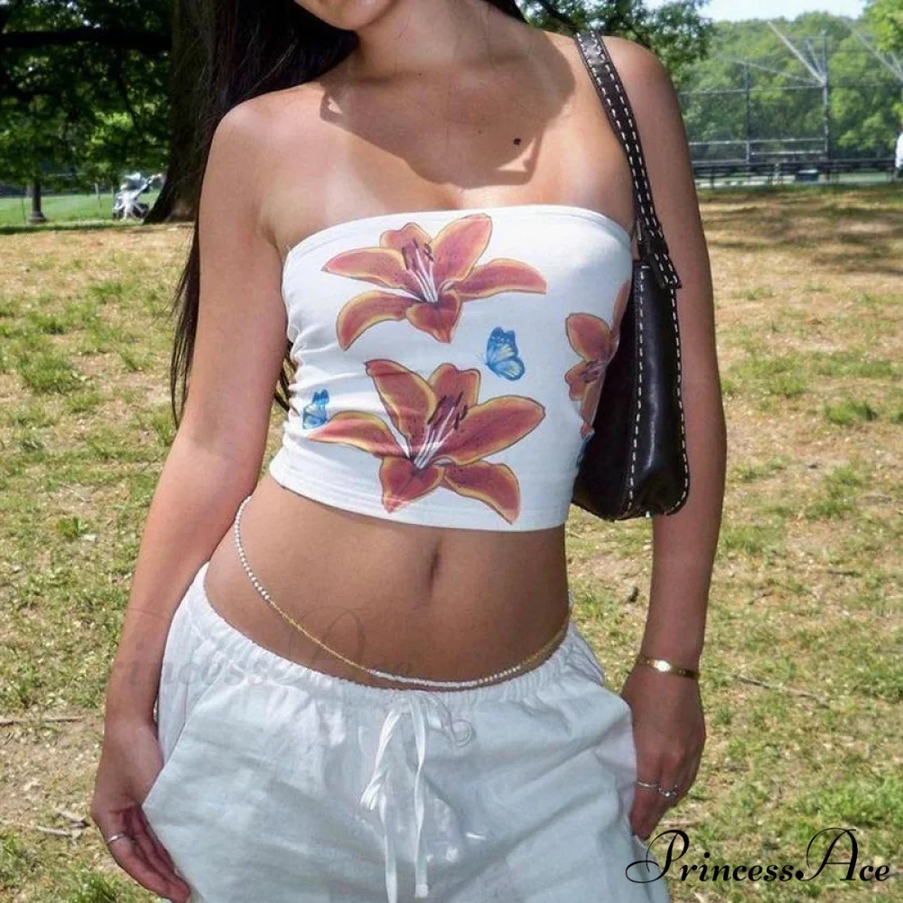 Botanical Envelop Bandeau Crop Top - Image 3