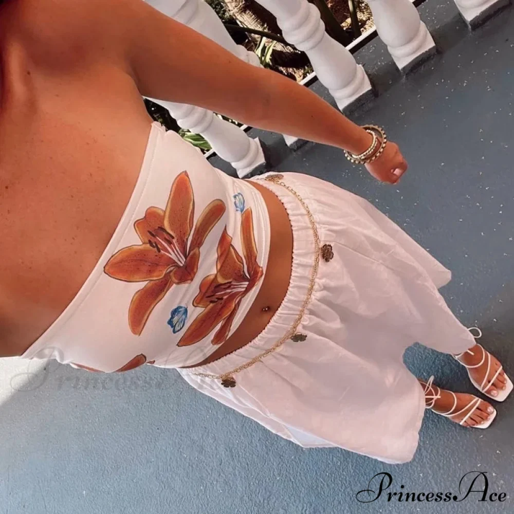 Botanical Envelop Bandeau Crop Top - Image 4
