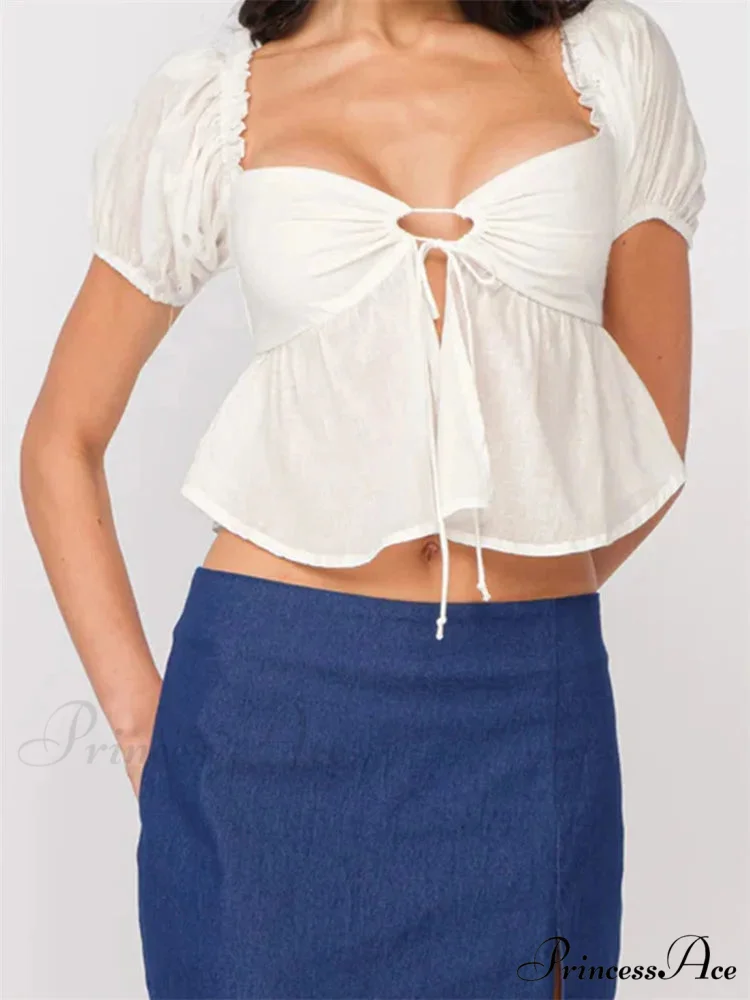 Botanical Front Fasten Crop Blouse - Image 4