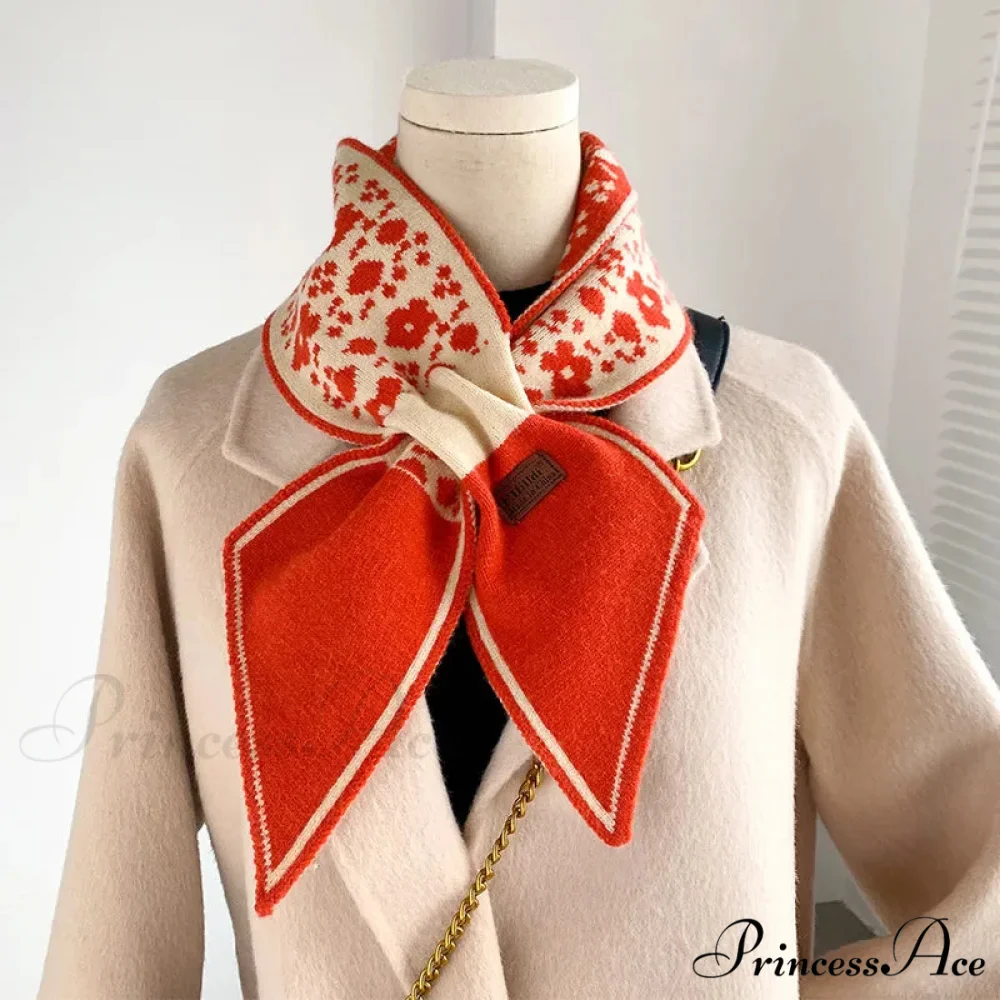 Botanical Knitted Cashmere Winter Scarf - Image 2