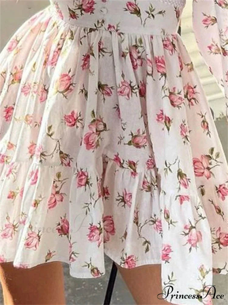 Botanical Lantern-Sleeve Mini Dress - Image 4