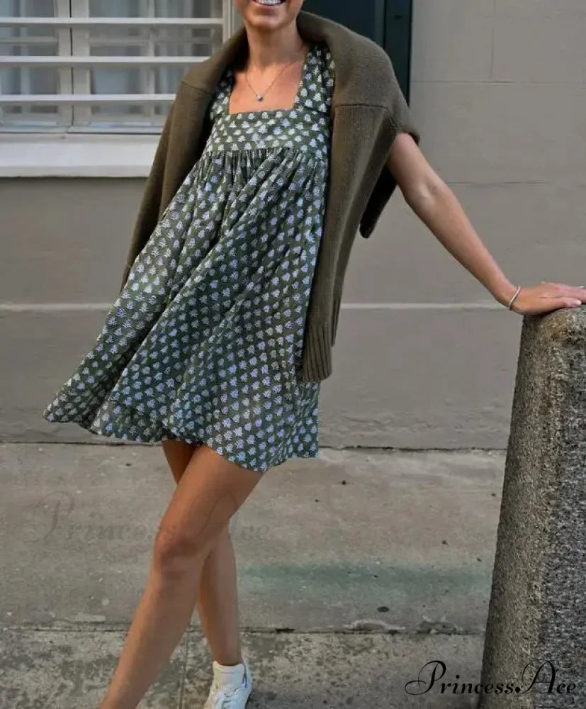 Botanical Lineage Bind Mini Dress - Image 5