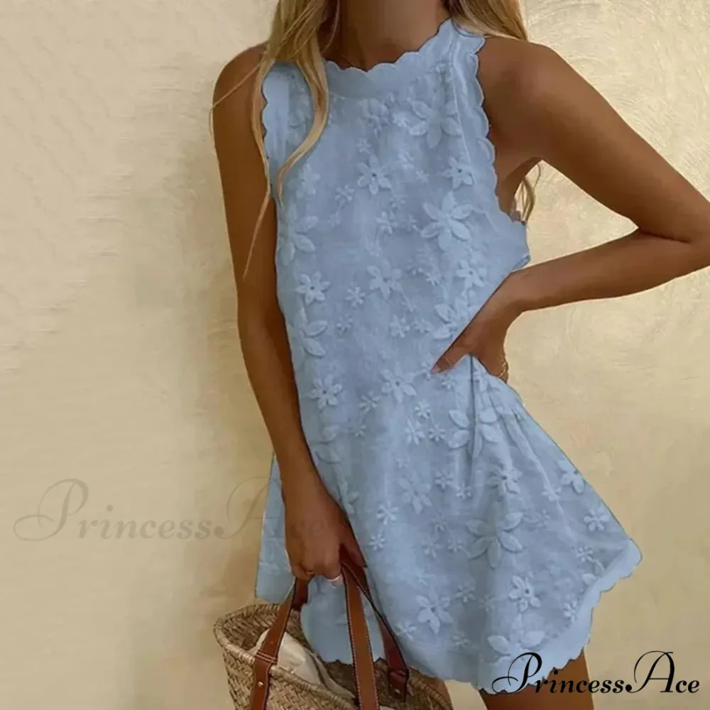 Botanical Off-The-Shoulder Stitching Relaxed Hem Botanical Dress - Image 2