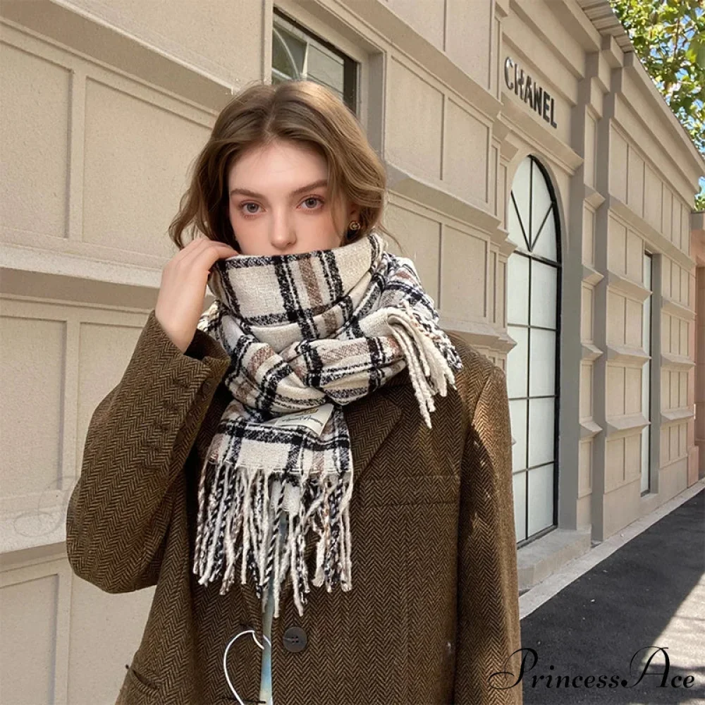 Botanical Pattern Cashmere Wrap Scarf - Image 2