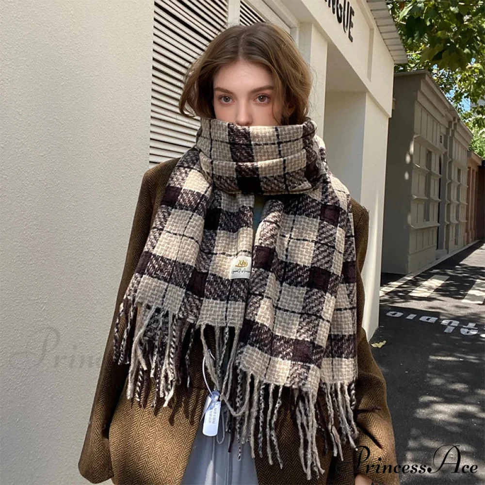 Botanical Pattern Cashmere Wrap Scarf - Image 4