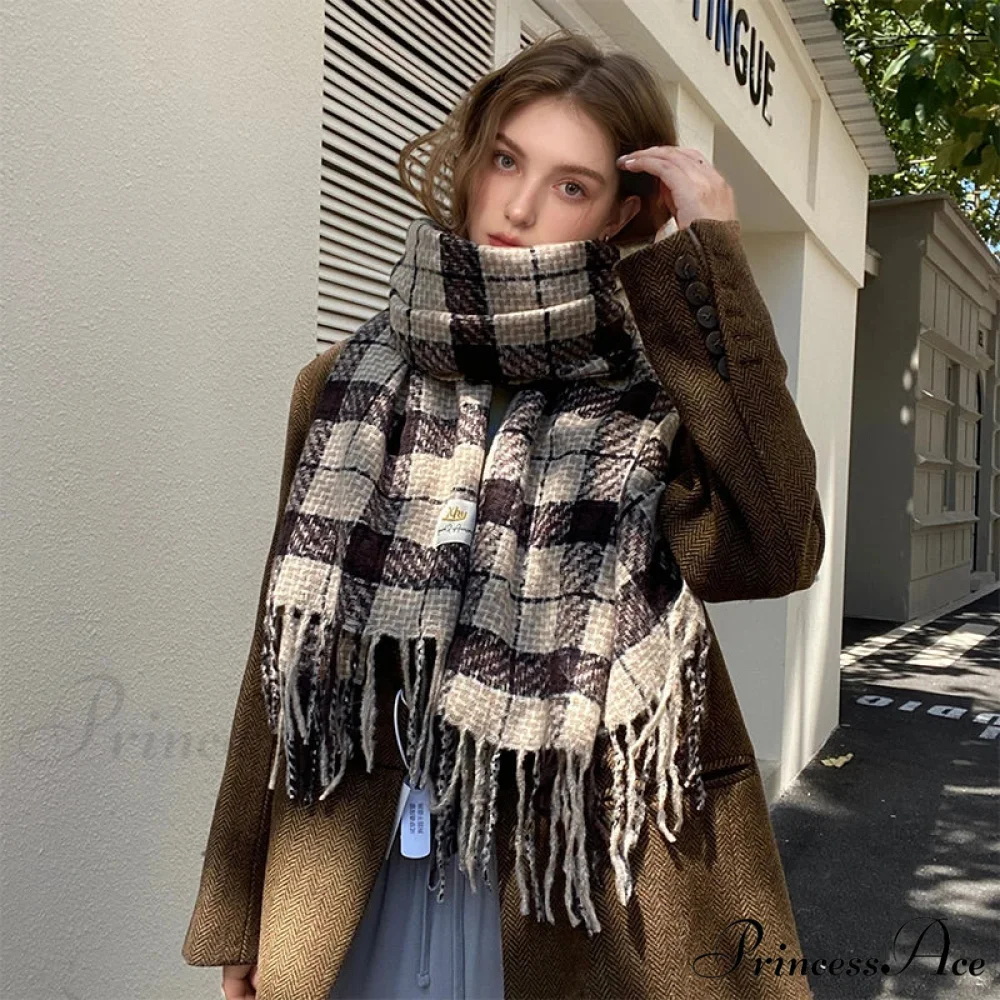 Botanical Pattern Cashmere Wrap Scarf - Image 5