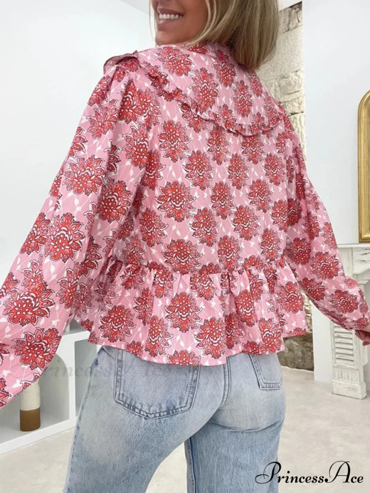 Botanical Puppet Collar Bind Blouse - Image 2