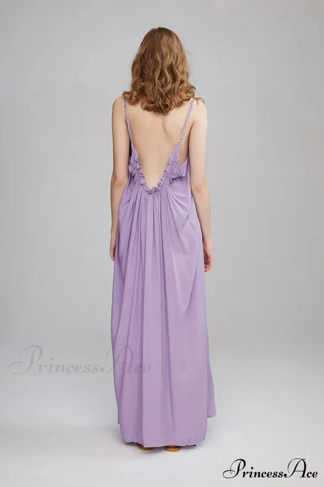 Botanical Stitching Open-Back Bandeau Cotton Free-spirited Dress - Image 6