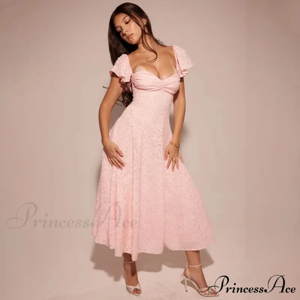 Botanical Waist Tie A-line Holiday Dress - Image 10