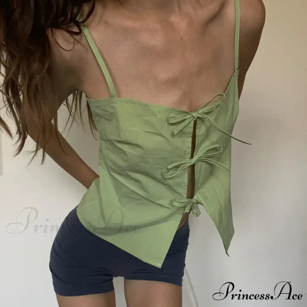 Bow Fitted Crop Top - Image 2
