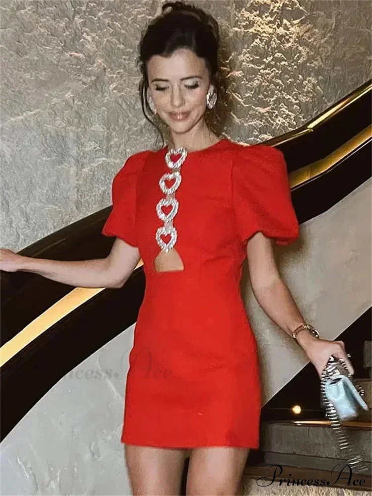 Bow Hollow-Out Patchwork Petite Dress - Image 6