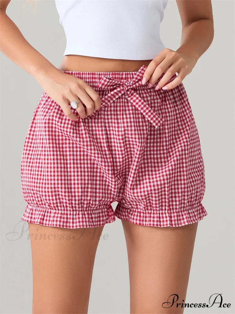 Bow Tartan Spots Bloomer Short - Image 2