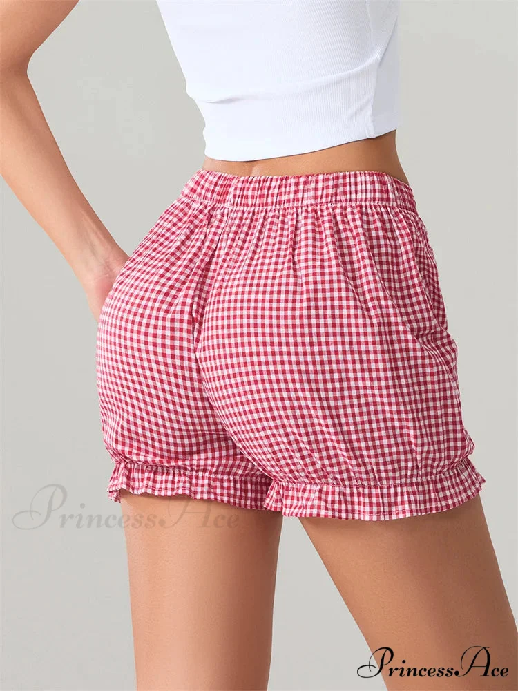 Bow Tartan Spots Bloomer Short - Image 3
