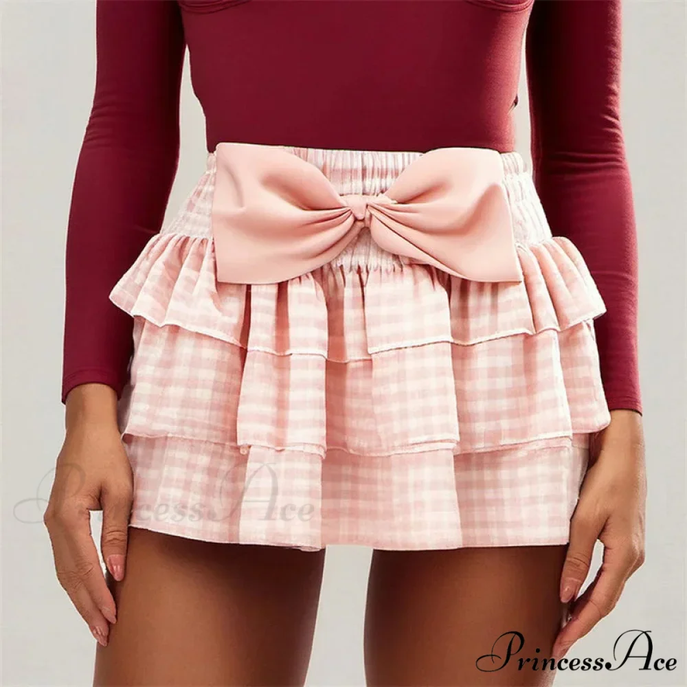 Bowknot Tartan Bloomers Skirt - Image 2