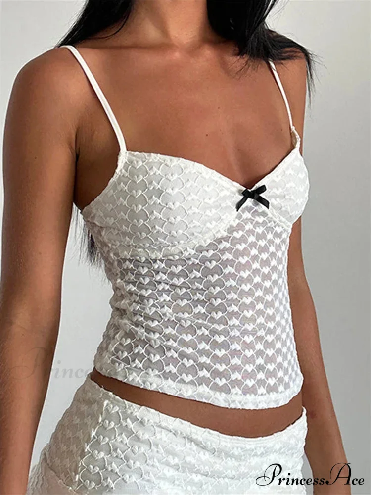 Bowtie Patchwork Sleeveless Open-back Crop Top - Image 2