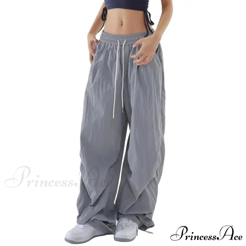 Bright Drawstring Spacious Leg Cargo Pant - Image 11