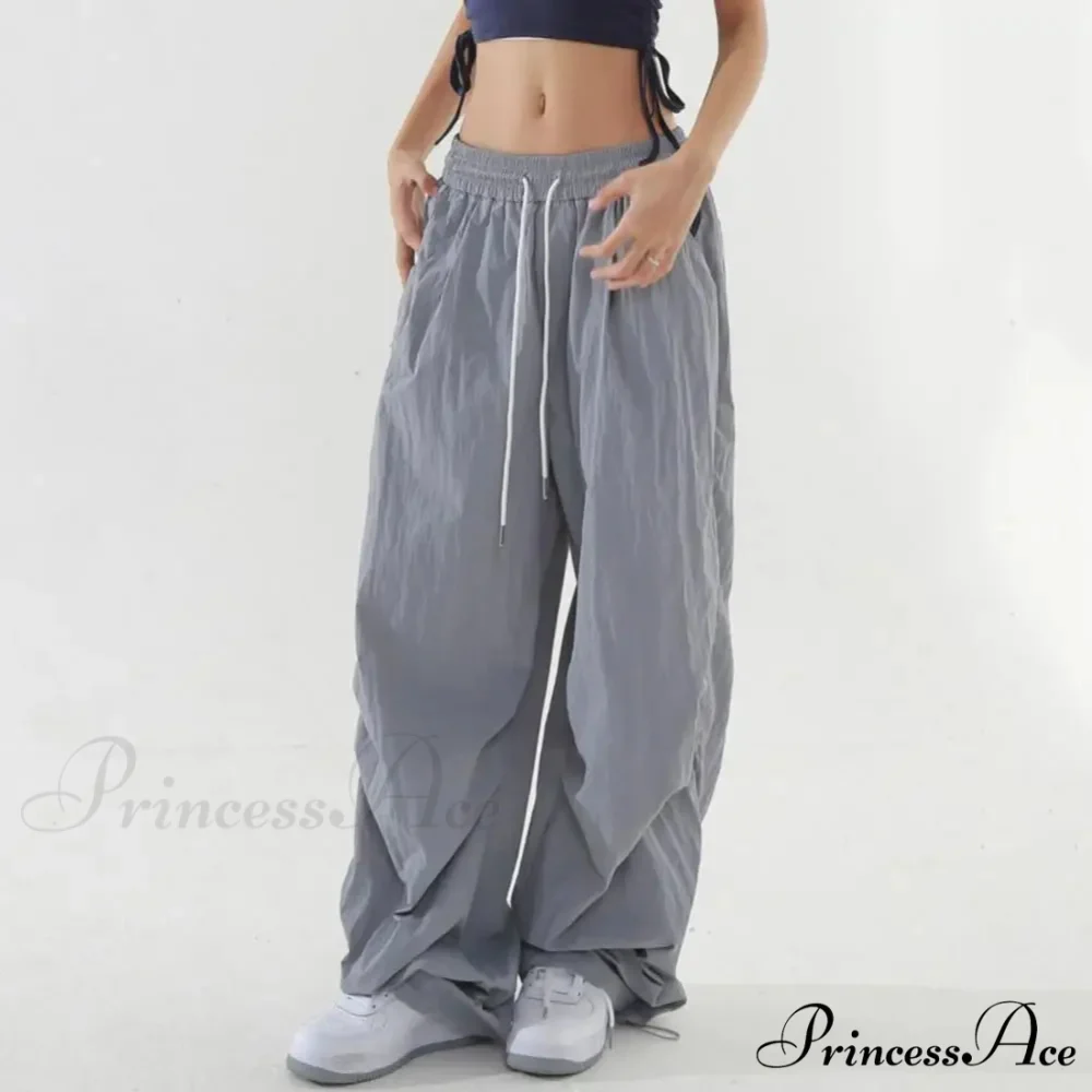 Bright Drawstring Spacious Leg Cargo Pant - Image 3
