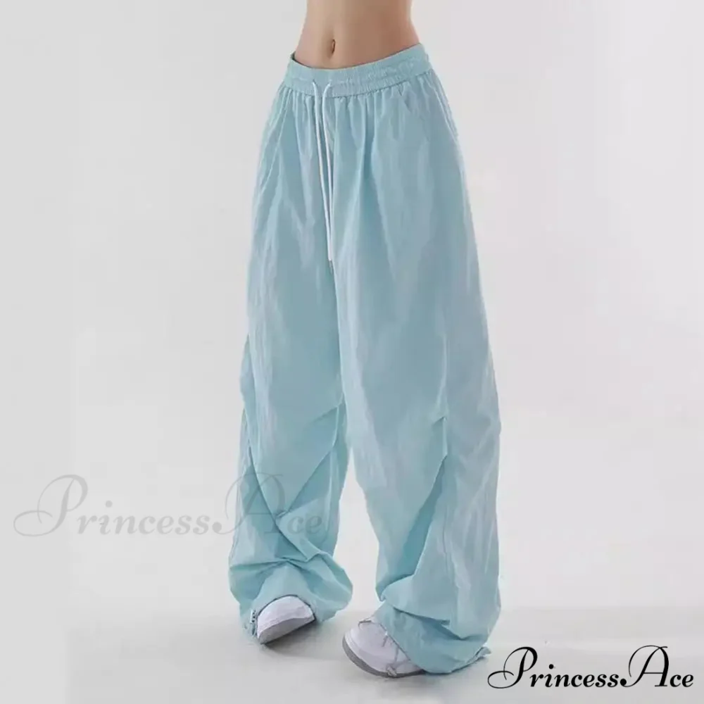 Bright Drawstring Spacious Leg Cargo Pant - Image 4