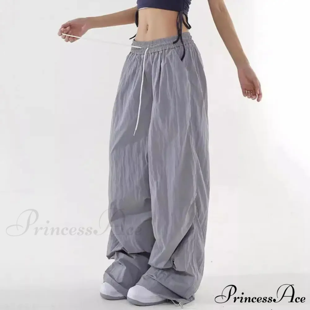 Bright Drawstring Spacious Leg Cargo Pant - Image 5