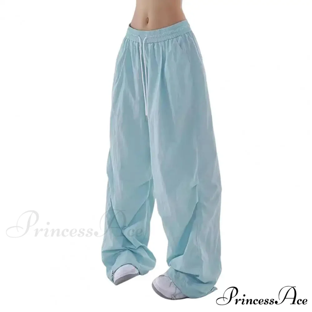 Bright Drawstring Spacious Leg Cargo Pant - Image 8