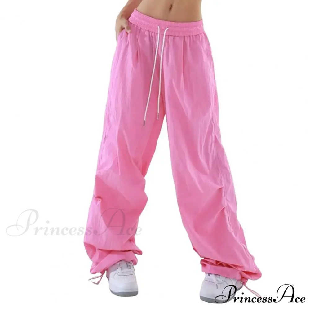 Bright Drawstring Spacious Leg Cargo Pant - Image 9