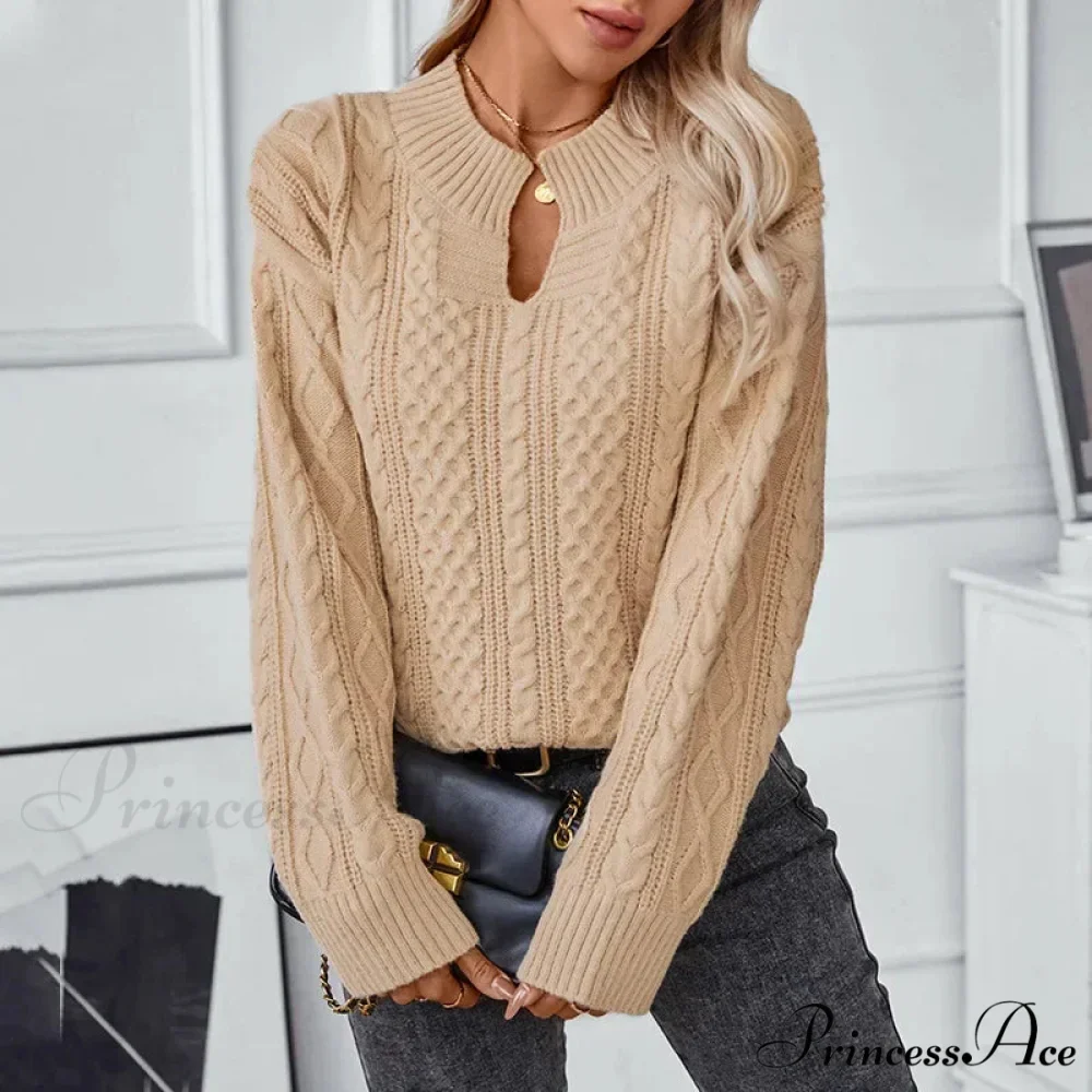Brown Cardigan Urban Sweater - Image 3