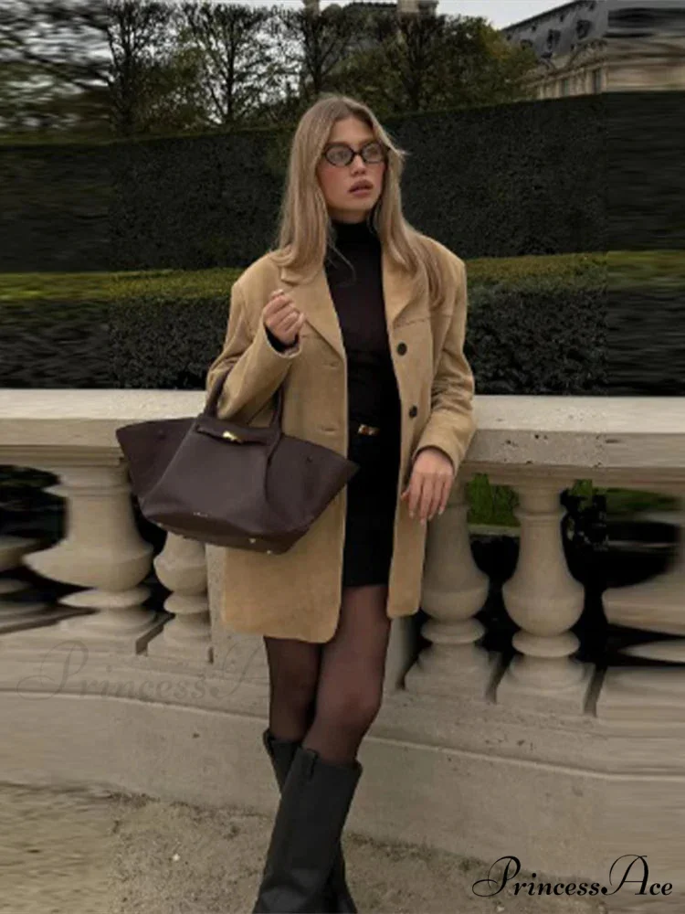 Brown Extended Sleeve Suit Jacket - Image 2