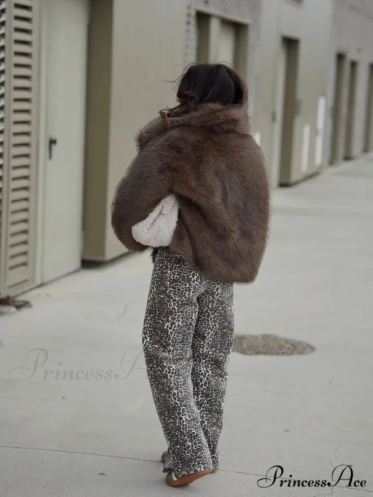 Brown Gentle Fluffy Woolen Jacket - Image 5