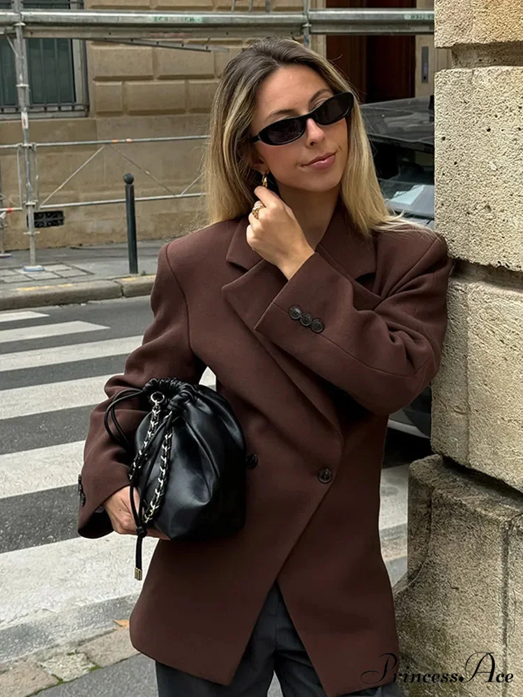 Brown Pocket Blazer Short Coat
Modified Output: Tan Pocket Jacket Brief Overcoat - Image 2