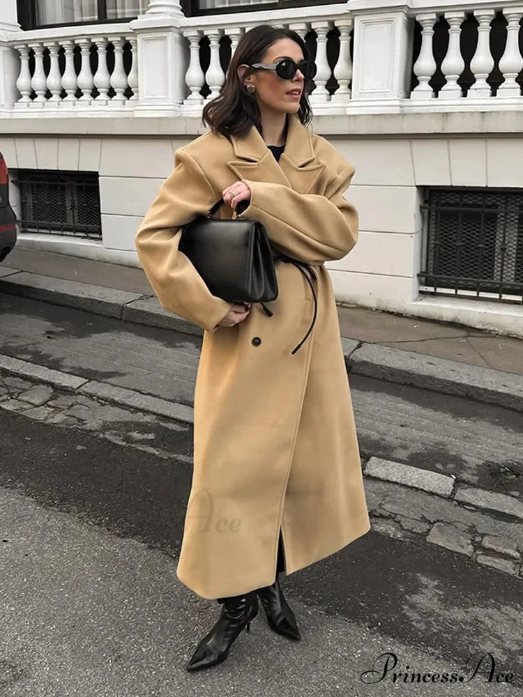 Brown Woolen Dual Buttoned Coat - Image 2
