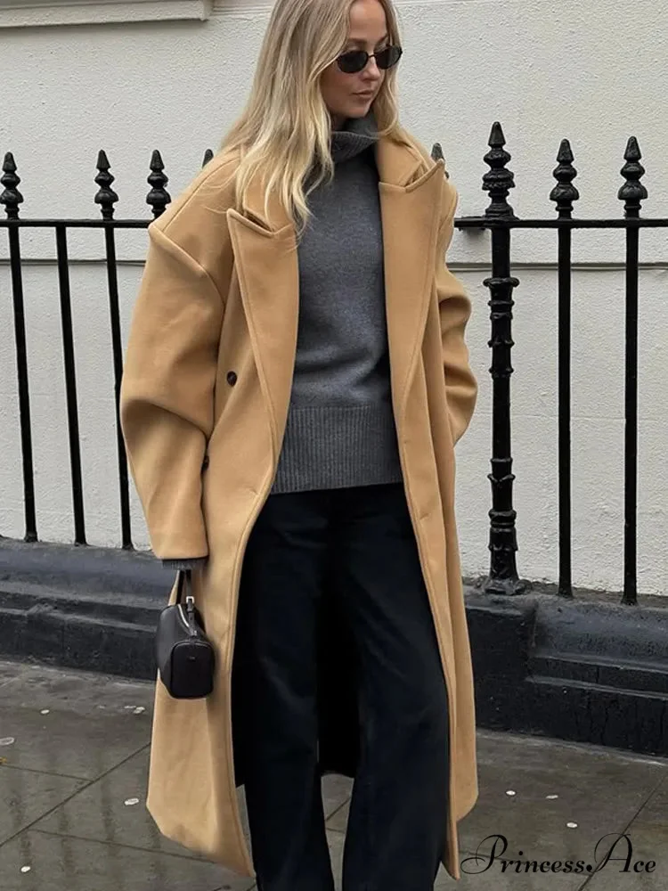 Brown Woolen Dual Buttoned Coat - Image 4
